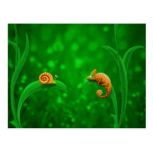 Snail and Chameleon Post Cards