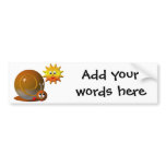 Snail and smiling sun bumper stickers