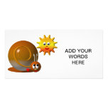 Snail and smiling sun photo cards