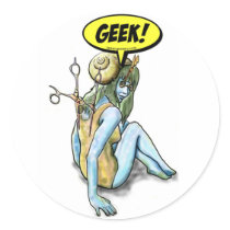 Snail Geek Fairy Girl Sticker