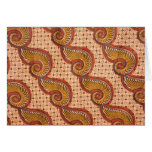Snail Shell African Fabric Design Greeting Cards