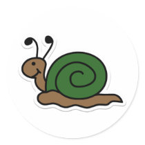 snail round stickers