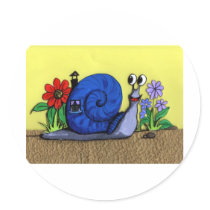 snail round stickers