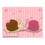 Snails In Love Postcard