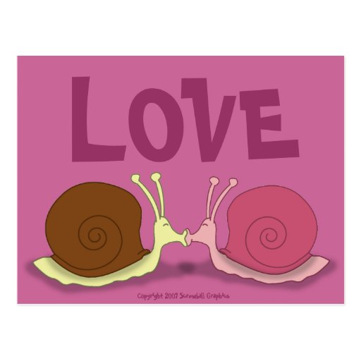 Snails In Love Postcard