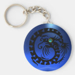 SNAKE DRAGON,black,blue aquamarine,sapphire Keychains