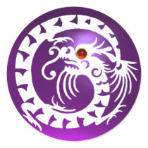 SNAKE  DRAGON , white, purple amethyst ,red ruby Stickers