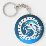 SNAKE DRAGON,white,red  ruby, blue sapphire Keychain