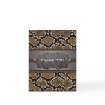 Snake Leather Masculine Thank You Note Card