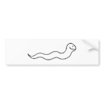Snake or Worm - Fun line drawing art symbol logo bumper stickers