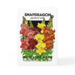 Snapdragon Vintage Seed Packet Card