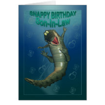 Snappy Birthday Happy Crocodile Underwater View Cards