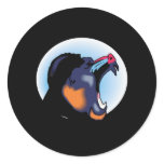 snarling baboon design stickers