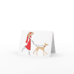 Snazzy Dog Walker Card