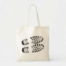 Sneakers Black & White Imprint Canvas Bag