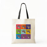 Sneaksy Whippet pop art montage shopping bag