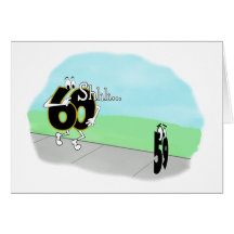 SNEAKY 60TH BIRTHDAY GREETING CARD