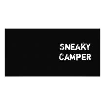 Sneaky Camper. Gamer Personalized Photo Card