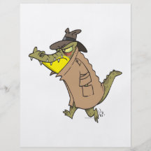 sneaky thug croc crocodile cartoon character flyers