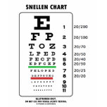 Snellen Chart (Medical Visual Acuity Testing) t-shirts