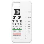 Snellen Eye Chart iPhone 5 Case
