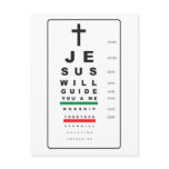 snellen eye chart jesus - postcard