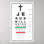 snellen eye chart jesus - poster posters