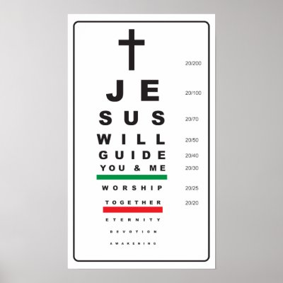 snellen eye chart jesus - poster by steezo
