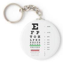 Snellen Eye Chart Keychain