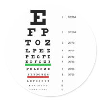 Snellen Eye Chart Sticker