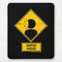 Sniper Ahead Warning Sign (Head Shot)