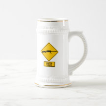 Sniper Ahead Warning Sign Mug