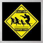 Sniper Xing - Wall / Door Sign posters