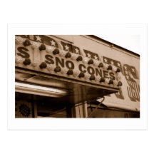 sno-cones post card