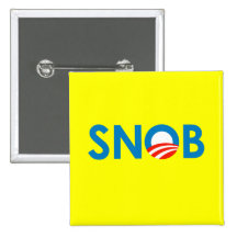 SNOBAMA  / ANTI-OBAMA PINBACK BUTTON