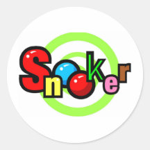 Snooker Pool Round Stickers
