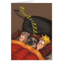 Snoring Pug - Funny Birthday Card