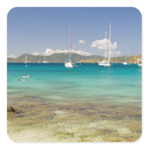 Snorkelers in idyllic Pirates Bight cove, Bight,