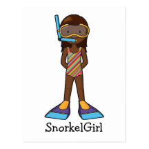 snorkelgirl postcard