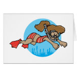 Snorkelling Girl Greeting Card