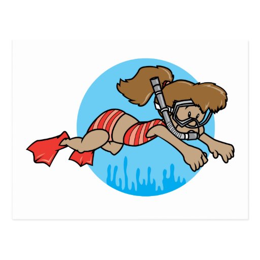 Snorkelling Girl Postcards