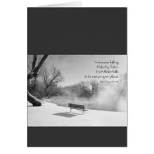 Snow Bench in Silence Cards