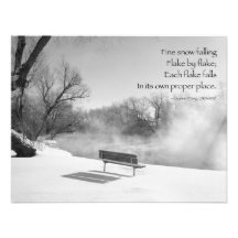 Snow Bench in Silence Custom Invitations