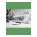 Snow Bench in Silence Postcards