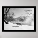 Snow Bench in Silence posters