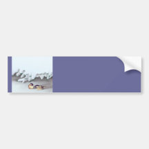 SNOW BIRDS by SHARON SHARPE Bumper Stickers
