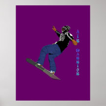 SNOW BOARDER Cool Art Poster