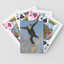 snow boarder on an iphone skin card deck