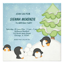 Snow Buddies Birthday Custom Invites