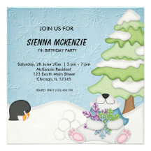 Snow Buddies Birthday Invite